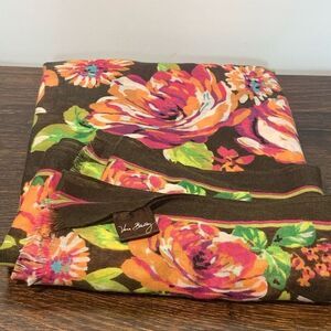 Vera Bradley Womens Floral Allover Print Scarf Multicolor 80x29”